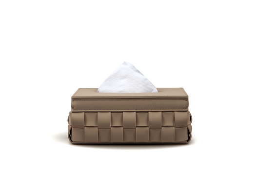Modern Woven Paper Box Light Luxury Leather Tissue Box