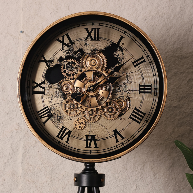 Moment Maker Luxury Designer Wall Clock With Moving Gear Mechanism