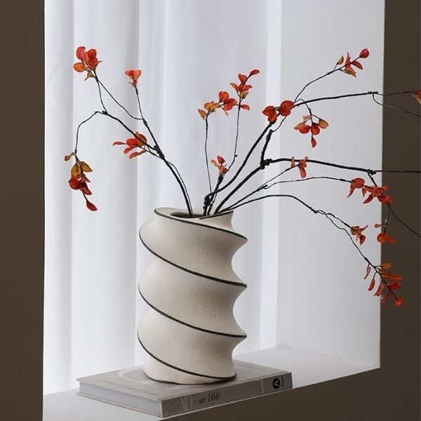 Spiral Hand Panited Vase