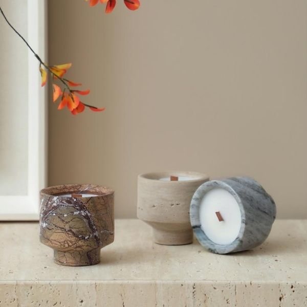 Traventin Marble Candle
