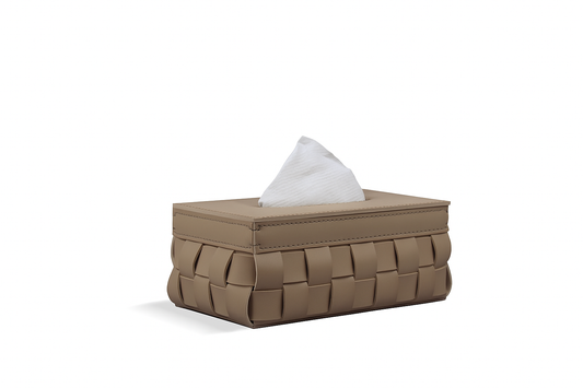 Modern Woven Paper Box Light Luxury Leather Tissue Box