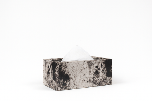Faux Leather Luxury Tissue Box With Metal Frame