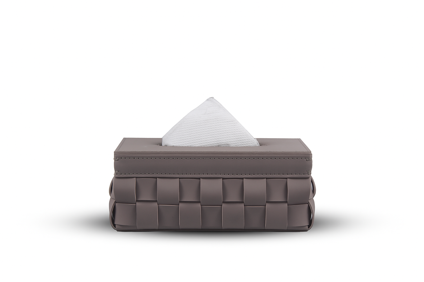 Graphite Grey Luxury Leather Tissue Box