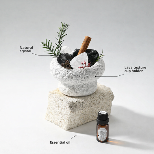 White Lava Crystal Stone Classic Diffuser