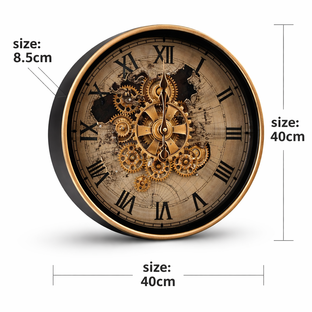 Royal Antique Mechanical Gear Wall Clock