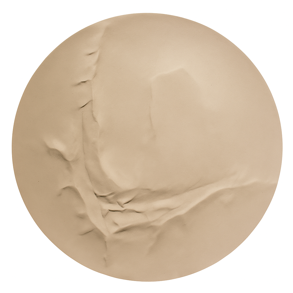 Minimalist Round Beige Textured Wall Art