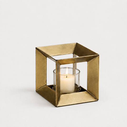 Gold-Framed Candle Cup