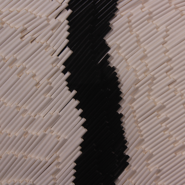 3D Black And White Wooden Stick Wall Art