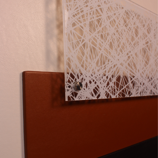 Textured White & Brown Geometric Contemporary Layered Art