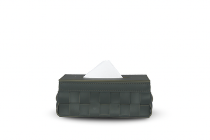 Dark Green Luxury Leather Tissue Box