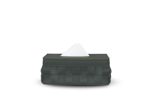 Dark Green Luxury Leather Tissue Box