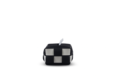 Black White Chessboard Luxury Leather Tissue Box