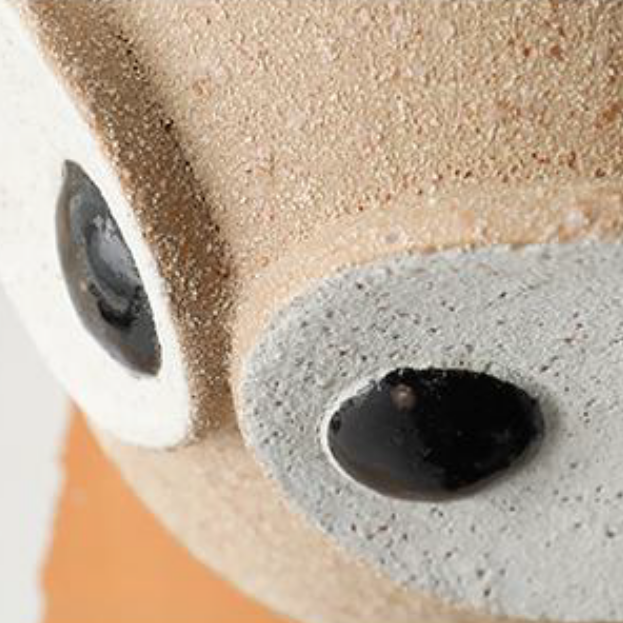 Big-Eyed Owl Ceramic Figurine