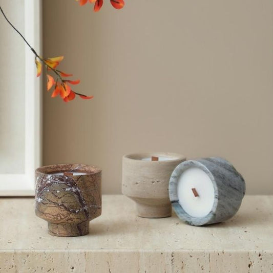 Traventin Marble Candle