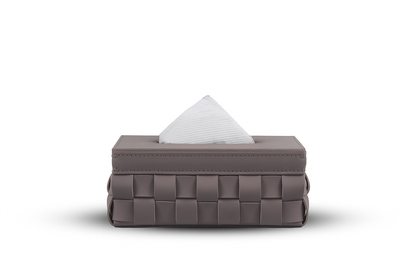 Graphite Grey Luxury Leather Tissue Box