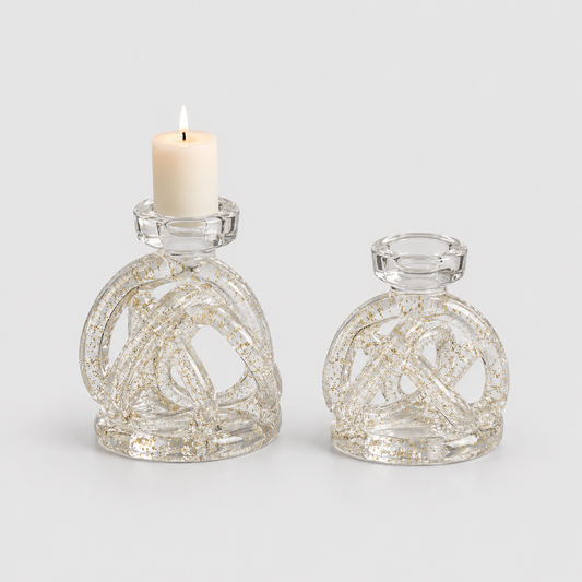 Striped Ball Candle Holder