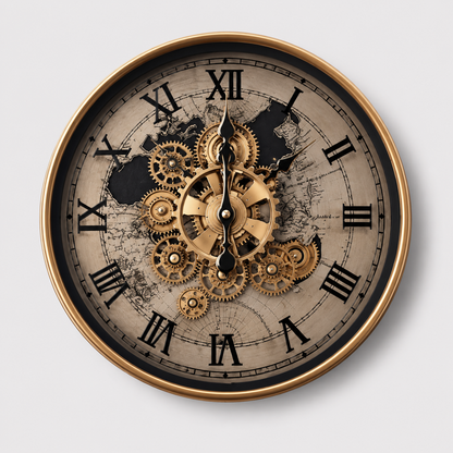 Royal Antique Mechanical Gear Wall Clock