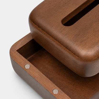 Wallnut Wood Tissue Paper Box