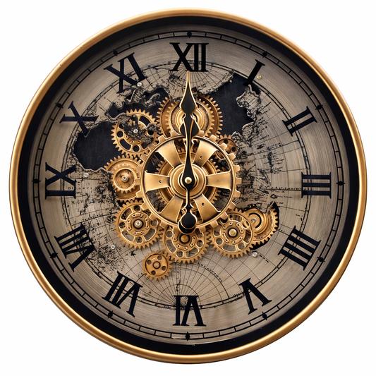 Royal Antique Mechanical Gear Wall Clock