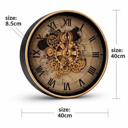 Royal Antique Mechanical Gear Wall Clock