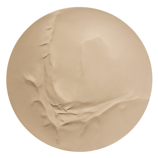 Minimalist Round Beige Textured Wall Art