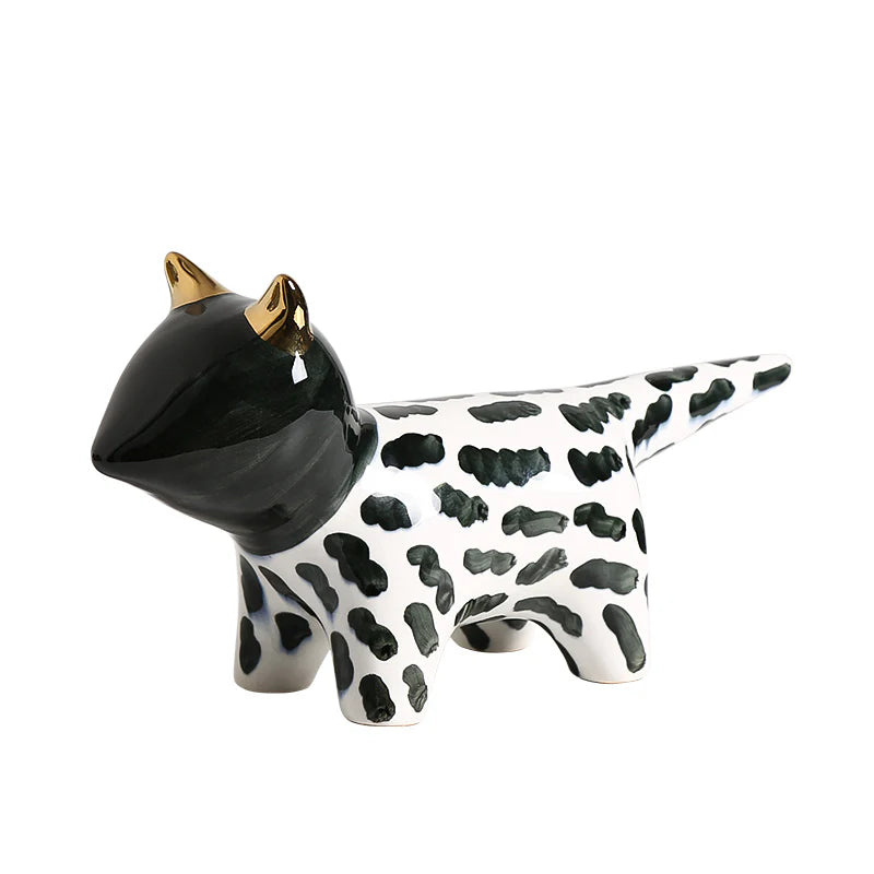 Black & White Ceramic Cat