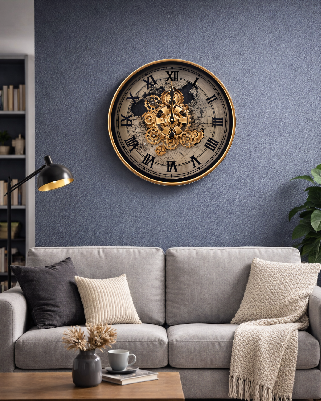 Royal Antique Mechanical Gear Wall Clock