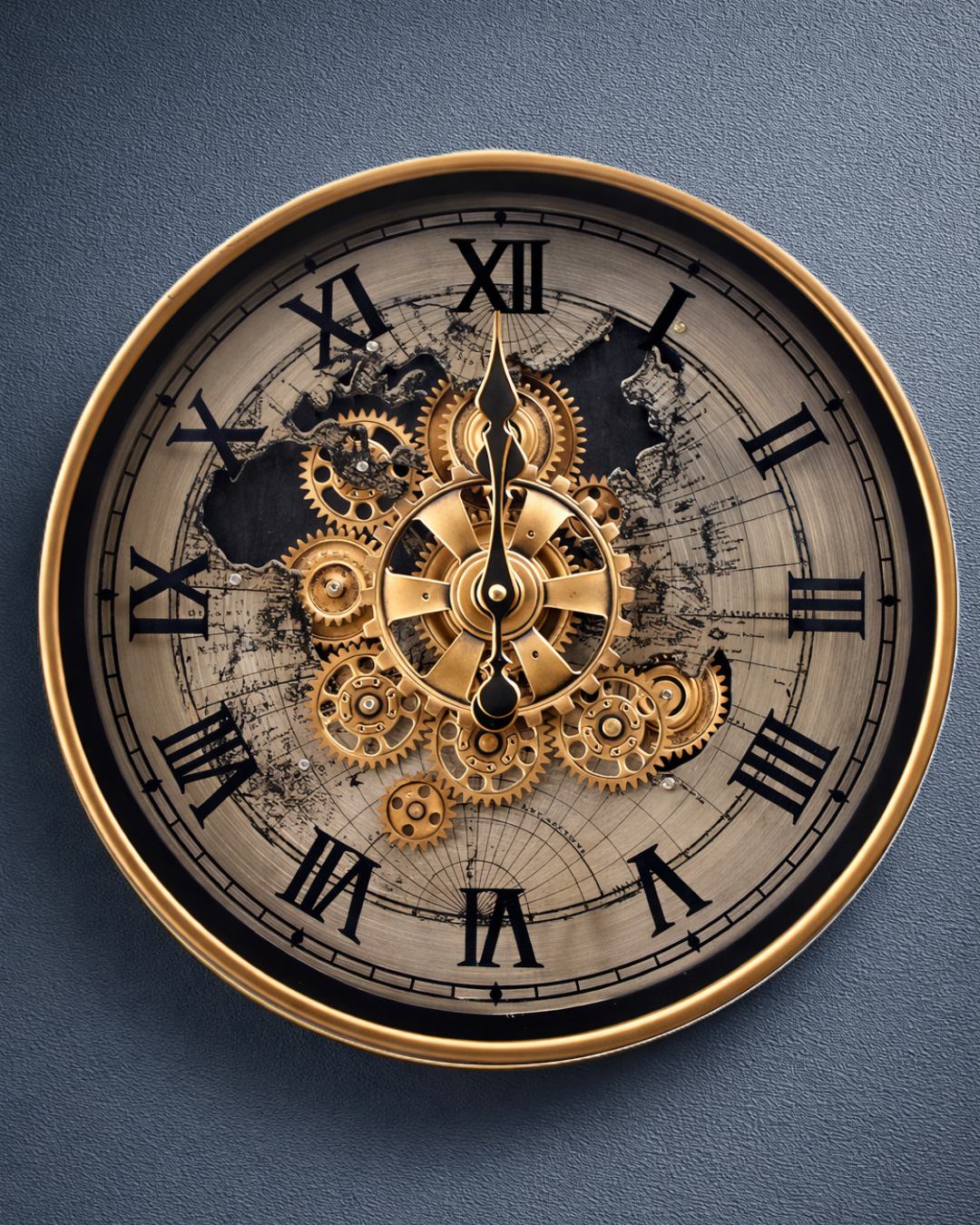 Royal Antique Mechanical Gear Wall Clock