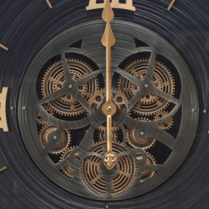 Premium Roman Numeral Mechanical Real Moving Gear Wall Clock