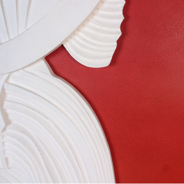 3D Wall Art on Sunset Gradient Background