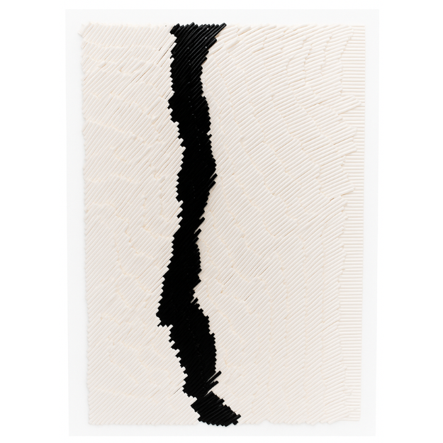 3D Black And White Wooden Stick Wall Art