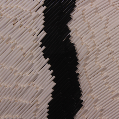 3D Black And White Wooden Stick Wall Art