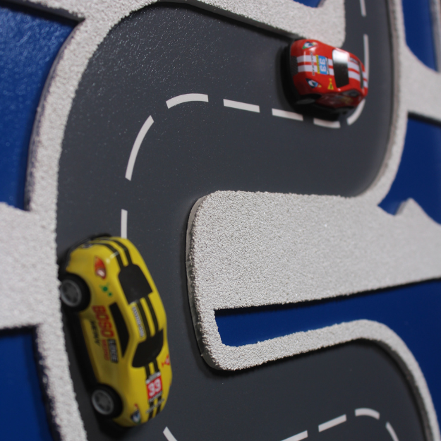 3D Mini Car Track With Toy Cars Wall Art