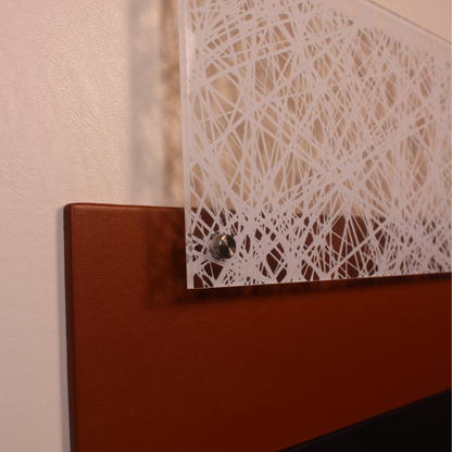 Textured White & Brown Geometric Contemporary Layered Art