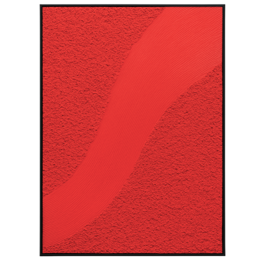Crimson Flow – Textured Abstract Wall Art