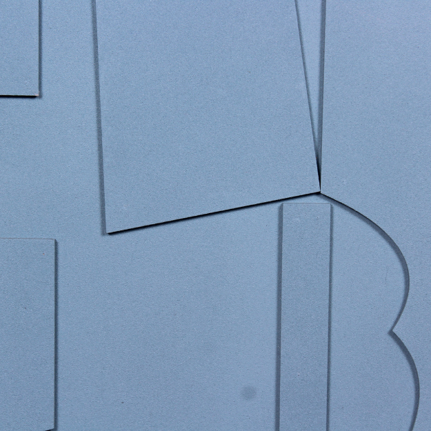 Modern Blue Geometric Textured Wall Art