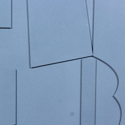 Modern Blue Geometric Textured Wall Art