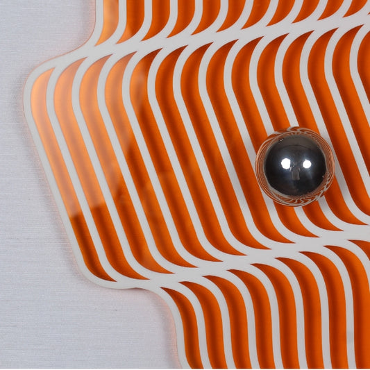 Geometric Line Art with Metallic Accents Wall Art