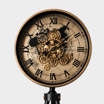 Moment Maker Luxury Designer Wall Clock With Moving Gear Mechanism